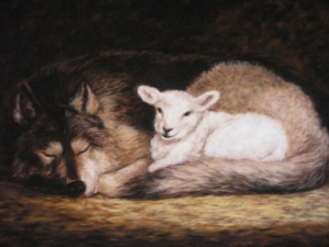 from: http://bibleverseaday.tumblr.com/post/3349384605/isaiah-65-25-25-the-wolf-and-the-lamb-will-feed